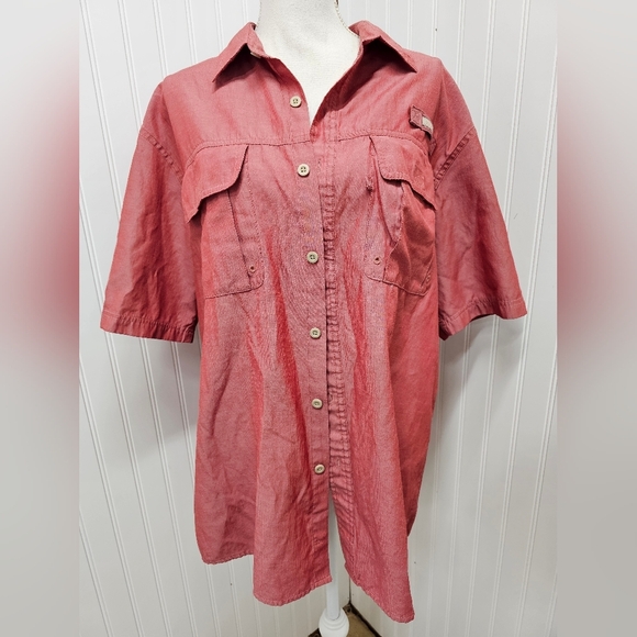 Men's Red Button-Up Shirt Gh Bass Co L - Picture 1 of 4